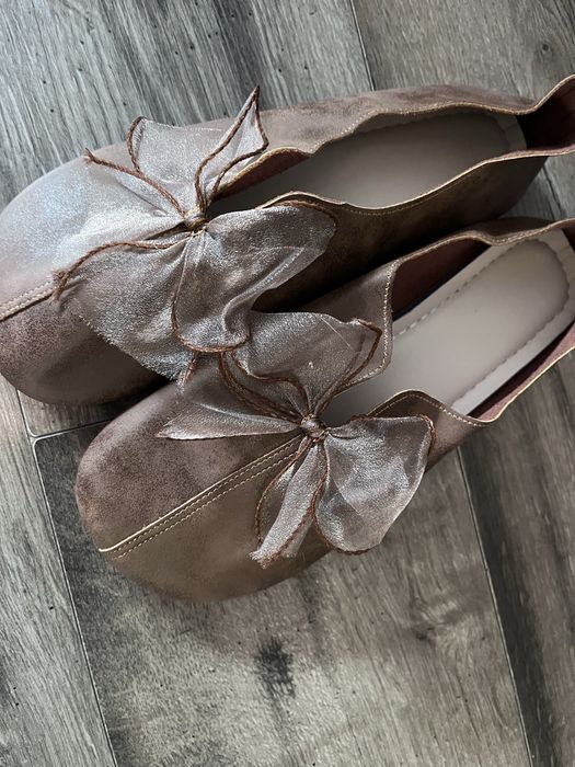 Mary Jane szerokie okrągłe noski mokasyny r.41 wkl.26,5cm nowe brąz