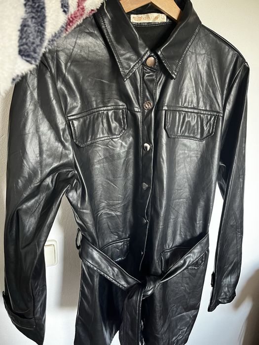 Casaco de couro elegante