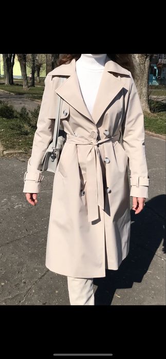 Тренч бежевого кольору, S-M