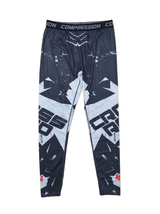 Męski komplet sportowy kompresyjny longsleeve i legginsy L