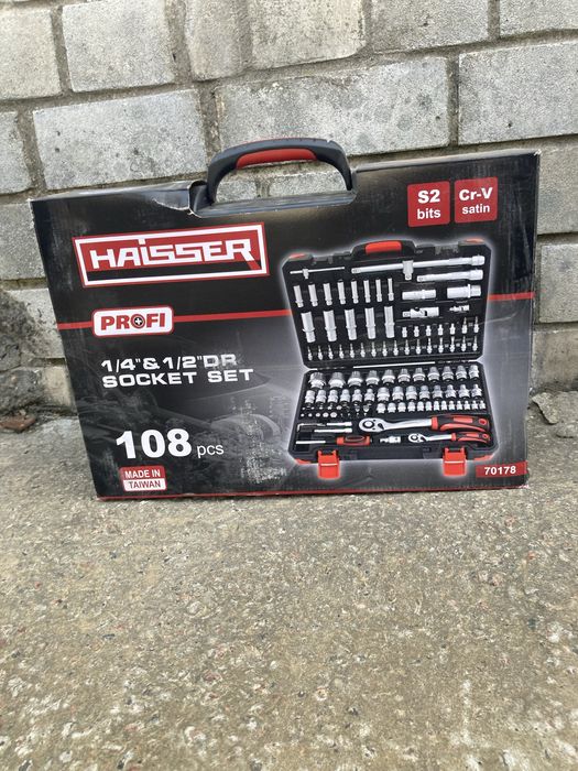 Набір інструментів професійних Haisser 108 одиниць 1/4ʼʼ&1/2ʼʼ