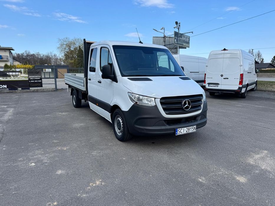 Mercedes-Benz Sprinter 317 CDI MAX Doka Skrzynia  BEZWYPADKOWY! Hak 3500kg, 7 miejsc, Skrzynia 3,4m