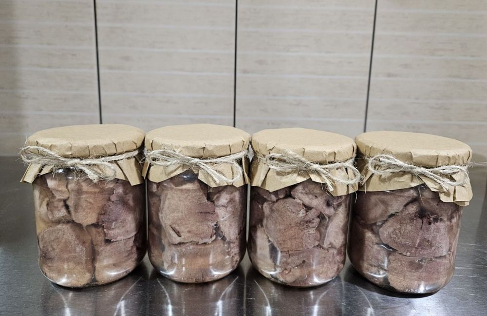 Свиний язик в банці 0.46л /Тушонка/Паштет/Шкварки/Скумбрія/Ковбаса