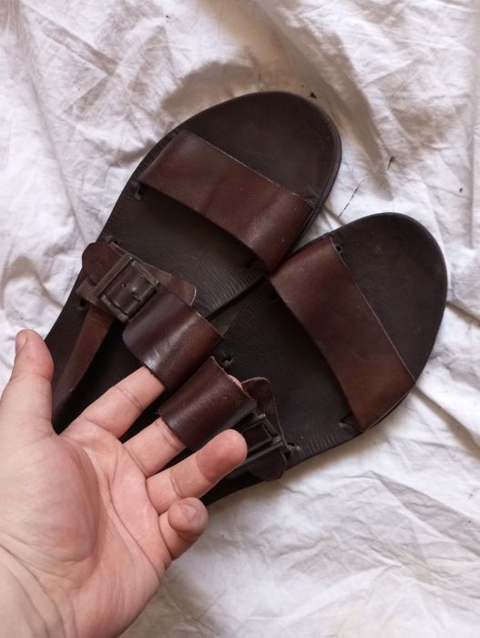Сандалии мужские кожаные босоножки р46 30см Италия