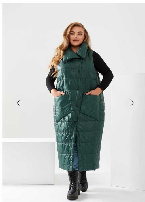 Жилет стьобаний довгий