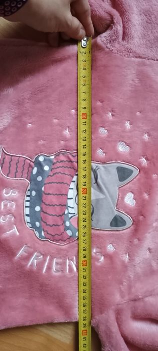 Nowa miękka pluszowa bluza różowa kot 134 Sinsay