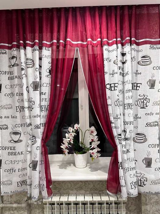 КОРОТКІ ТЮЛІ, фіранка, кухня тюль готова арка на кухню тюлі