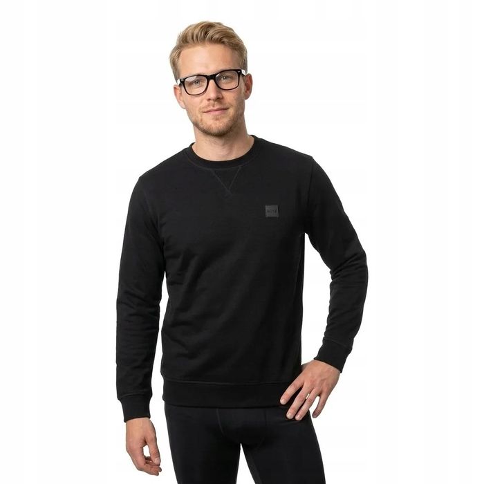 Boss czarna bluza męska z logo i okrągłym dekoltem xl 17fa