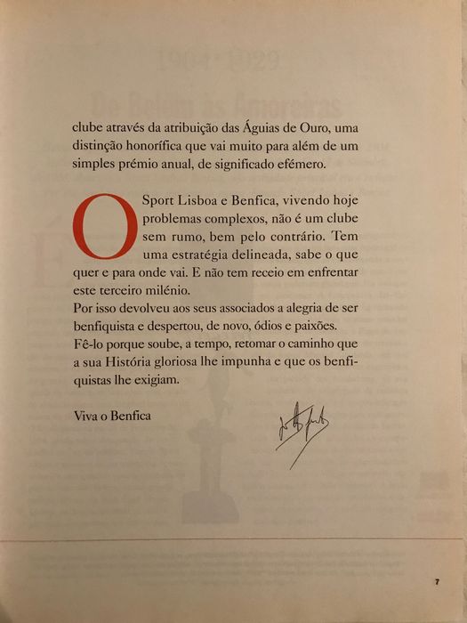 Livro "Sport Lisboa e Benfica "