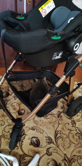 Коляска 3 в 1 Lionelo AMBER BLACK ONYX