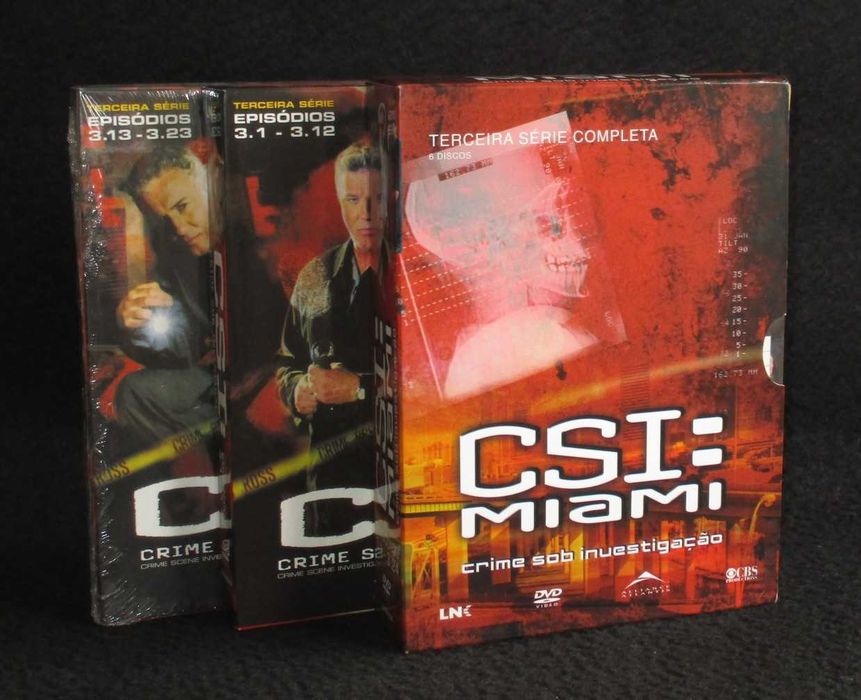 DVD CSI Crime Sob Investigação e CSI Miami Terceira Série