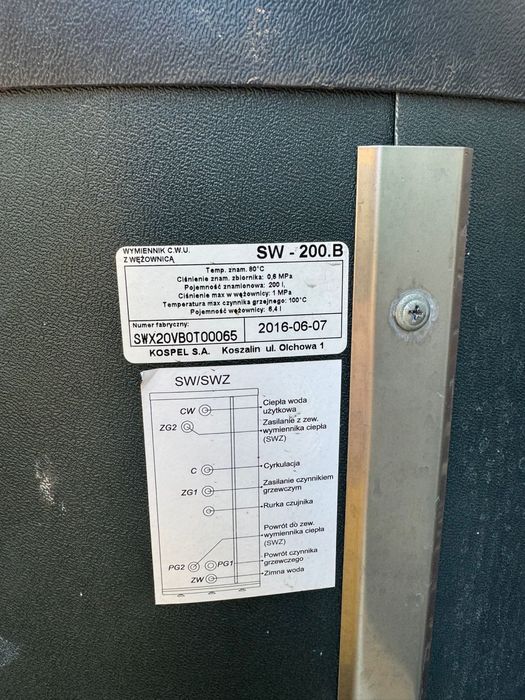 Kospel zbiornik wymiennik c.w.u