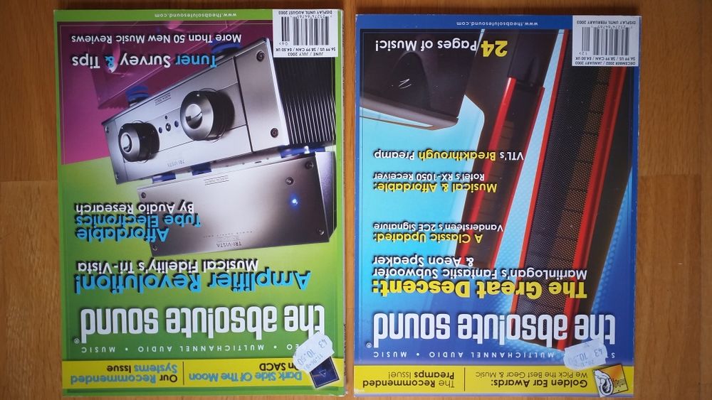 15 edições da revista de audio Absolute Sound