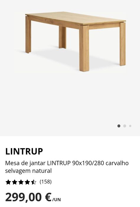 Mesa extensível nova na caixa
