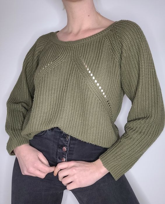 Sweter oversize khaki Select