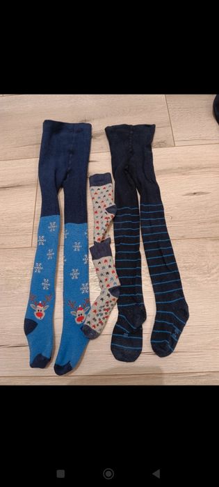 Zestaw 2 x rajstopy 98/104+ skarpetki antypoślizgowe