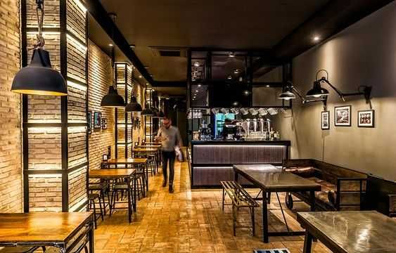 Оздоблення кафе та барів меблями та фурнітурой в стилі лофт.