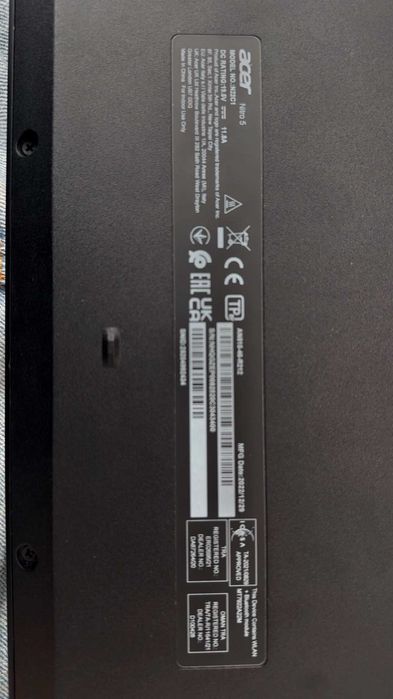 ACER NITRO 5/Ryzen 7 6800H/32GB ram/RTX 3060