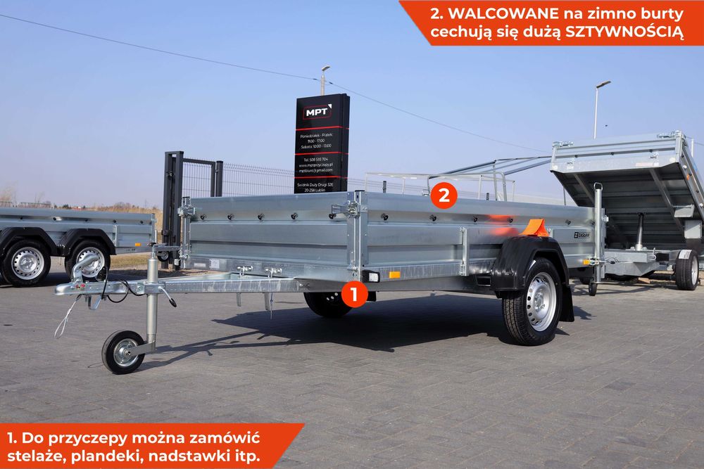 Przyczepa towarowa 265SU XL przyczepka zasław XL 265 x 147 QUADA quady