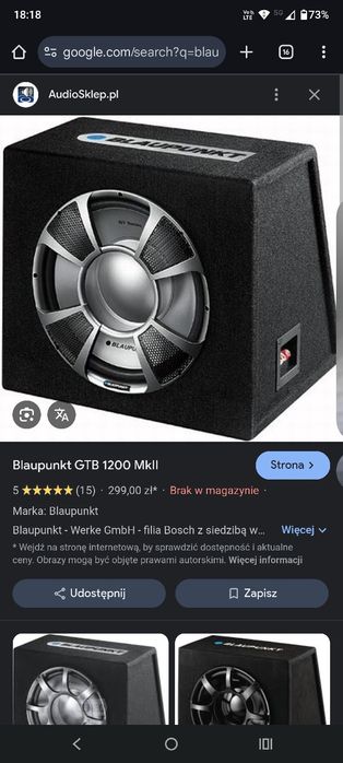 Skrzynia basowa Blaupunkt Dobrzyń nad Wisłą •