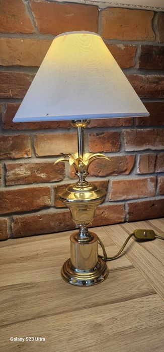 Lampa ananas Hollywood Regency. Vintage, retro, lampka stołowa,  nocna