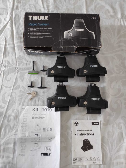 Barras tejadilho Norauto 108 cm + Thule Rapid System 754 + Thule Kit 1019