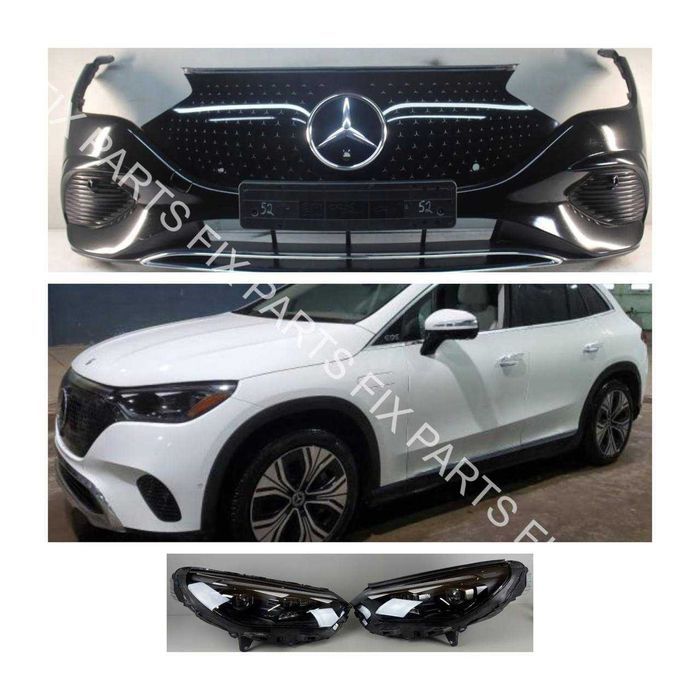 Фары Mercedes-Benz EQE SUV оригинал решетка, крыло