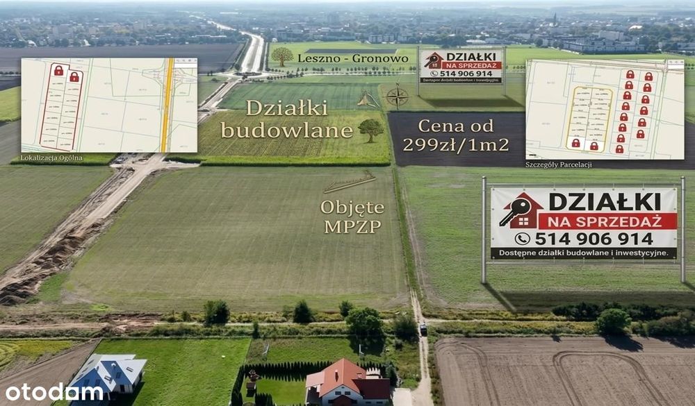 kolejny etap - NA SPRZEDAZ - działki budowlane - LESZNO - GRONOWO