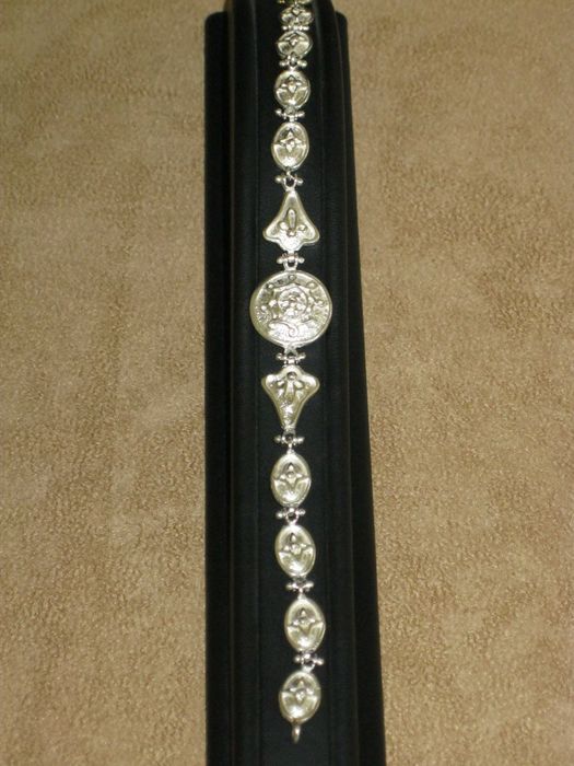 Pulseira Prata Maciça de Lei 925`/.. C/Contraste