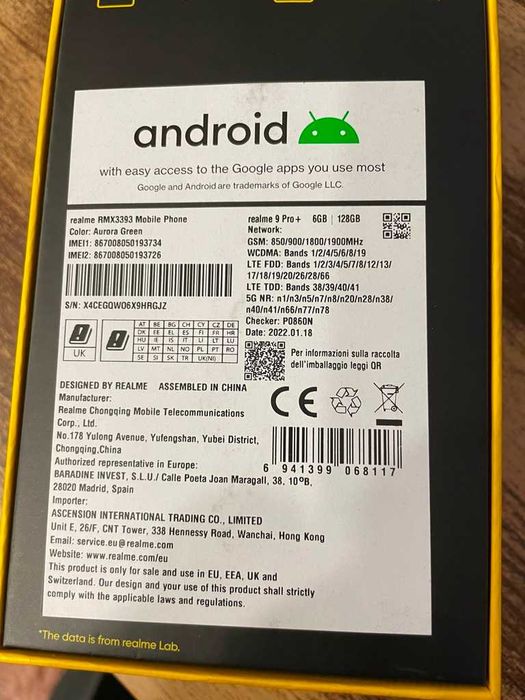 Smartfon REALME  9 PRO +