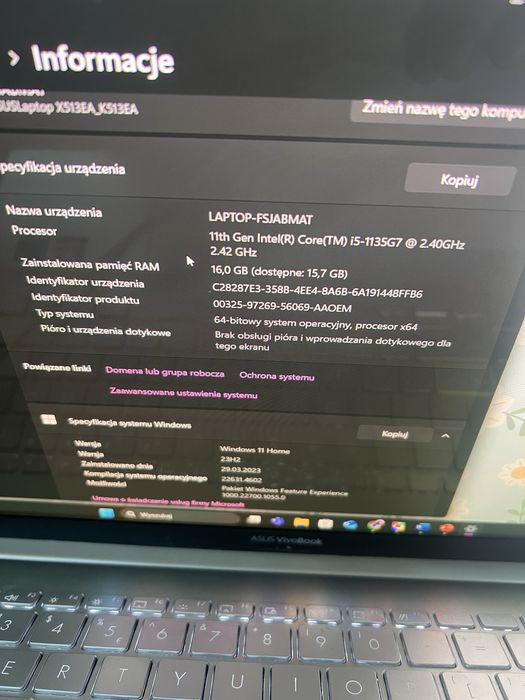 Asus vivobook 15