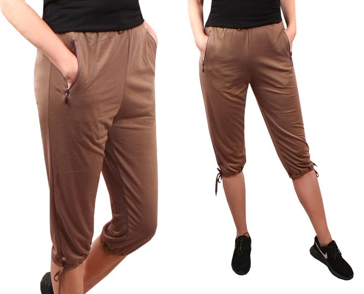 Spodnie Rybaczki Z Kieszonkami 8164 Grafit 44 Xxl