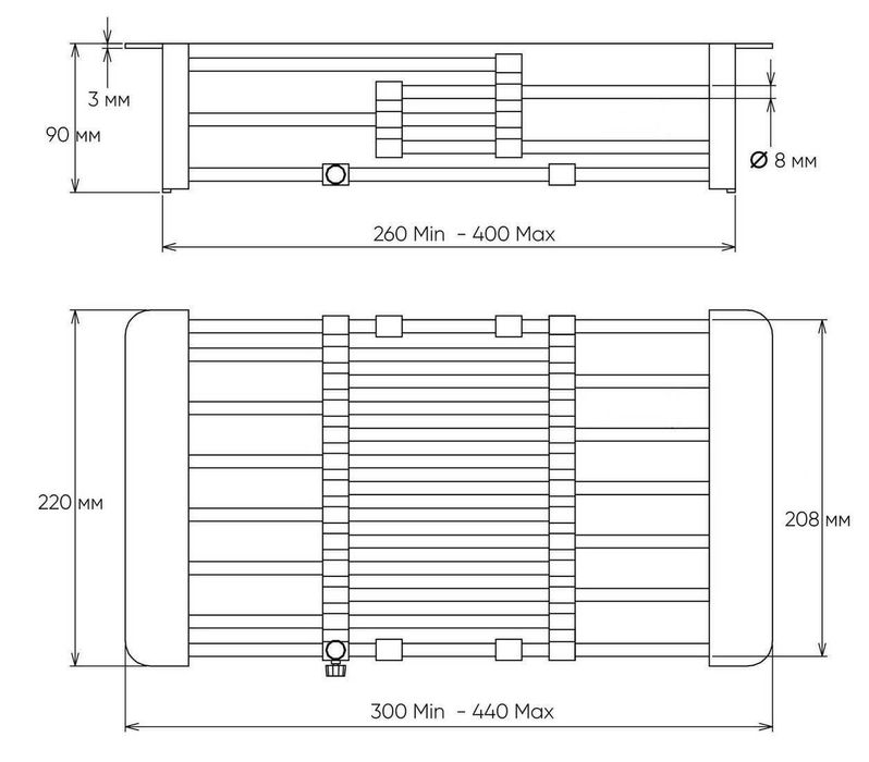 Черная корзина для мойки Nett KB-3022. Уценка
