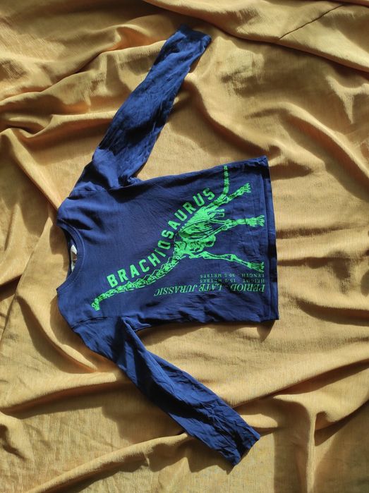 283. Bluzka H&M z Brachiozaurem r. 122-128