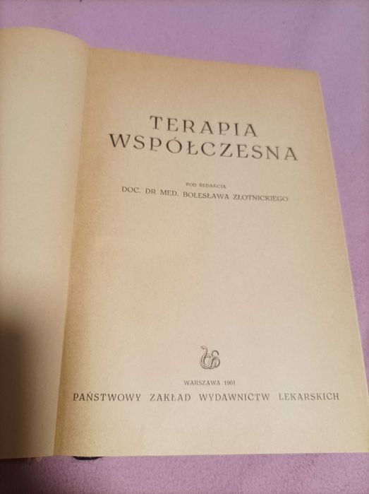 Terapia współczesna -Bolesław Złotnicki 1961