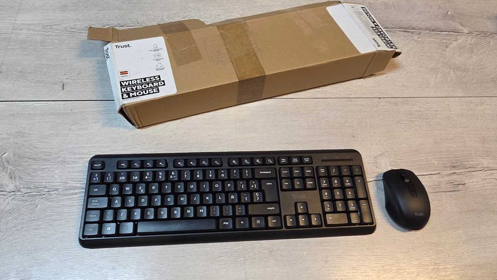 Trust Ymo Klawiatura Bezprzewodowa + Myszka Ciche przyciski HISZPAŃSKA