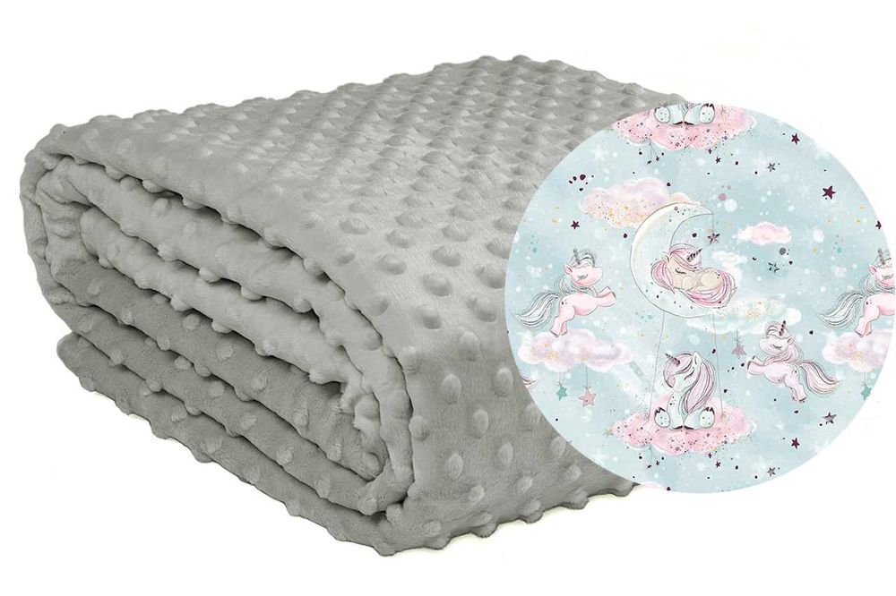 Poduszka Miś Kocyk Do Wózka 50x75 Komplet Bawełna Minky