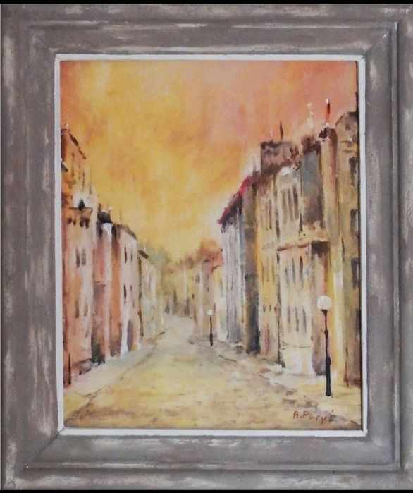 Obraz olejny na płycie "Zapyziałkowo"