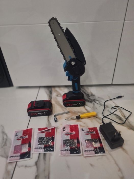 Mini pilarka aku 21V li jon zestaw jak Nowe