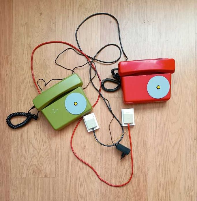 Telefon PRL RWT interkom zabawka domofon