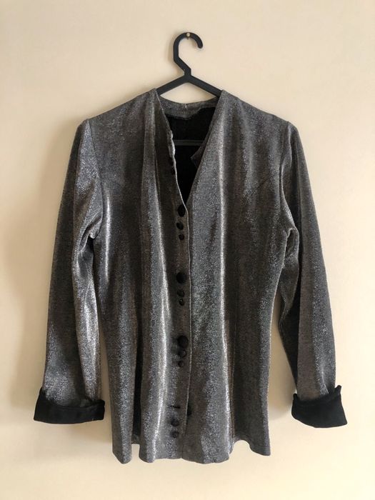 Casaco vintage cinza/prateado