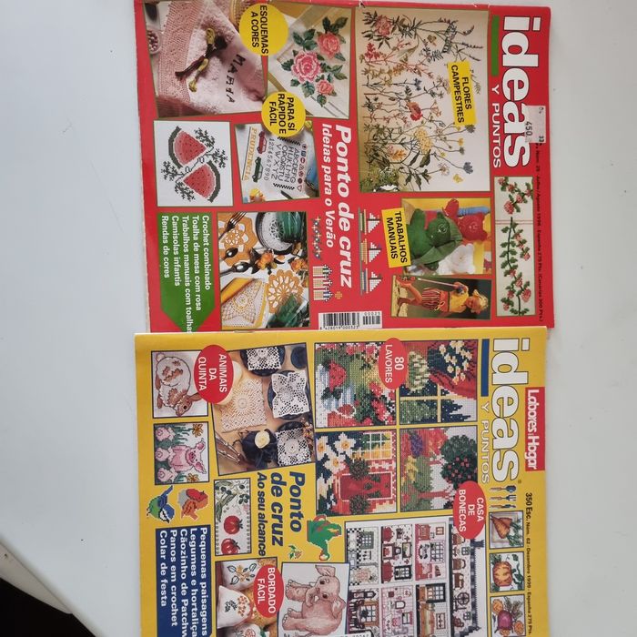 Conjunto de revistas de ponto cruz
