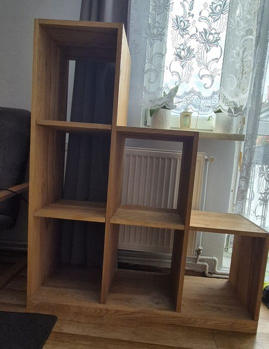 Regał schodkowy dębowy