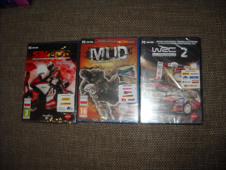 Pak Gier - WRC 2 + MUD + SBK 2011 - Folia - Nowe - PL - 3x HIT