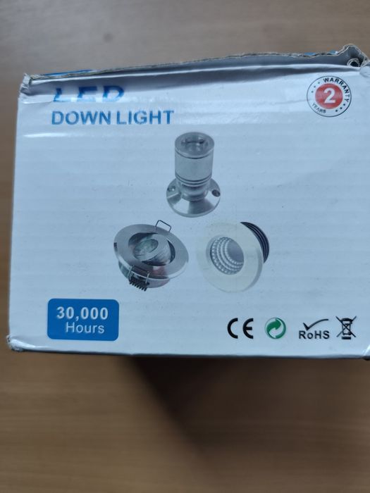 Lampki LED małe wpuszczane np. meble 10X 1W z transformatorem - system