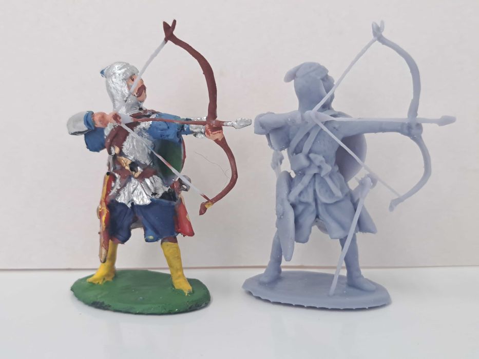 żołnierzyki  prl figurki historyczne pancerny z łukiem