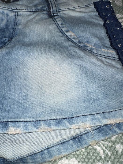 Calções ganga com brilhantes na lateral Calzedonia