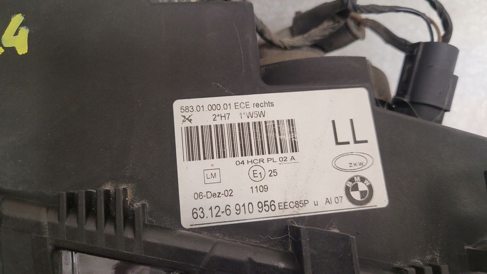 lampa przednia bmw 3 e46 lift komplet europa oryginalne zkw dem0ntaż