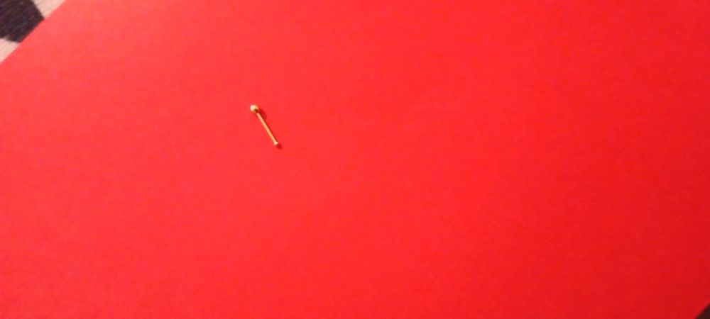 Kolczyk do nosa srebro złocony