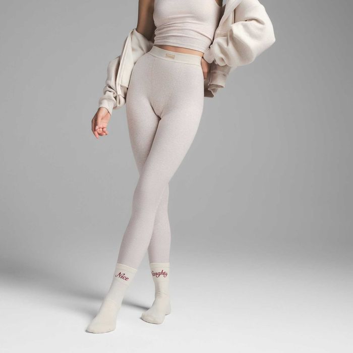 Лосіни SKIMS Cotton Rib Legging Black , Grey , LATTE , heather oatmeal